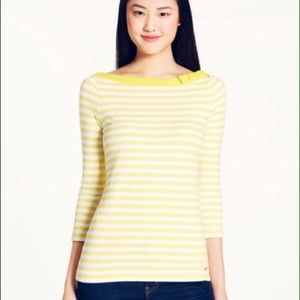 Kate Spade Devon Top Yellow Stripe Small